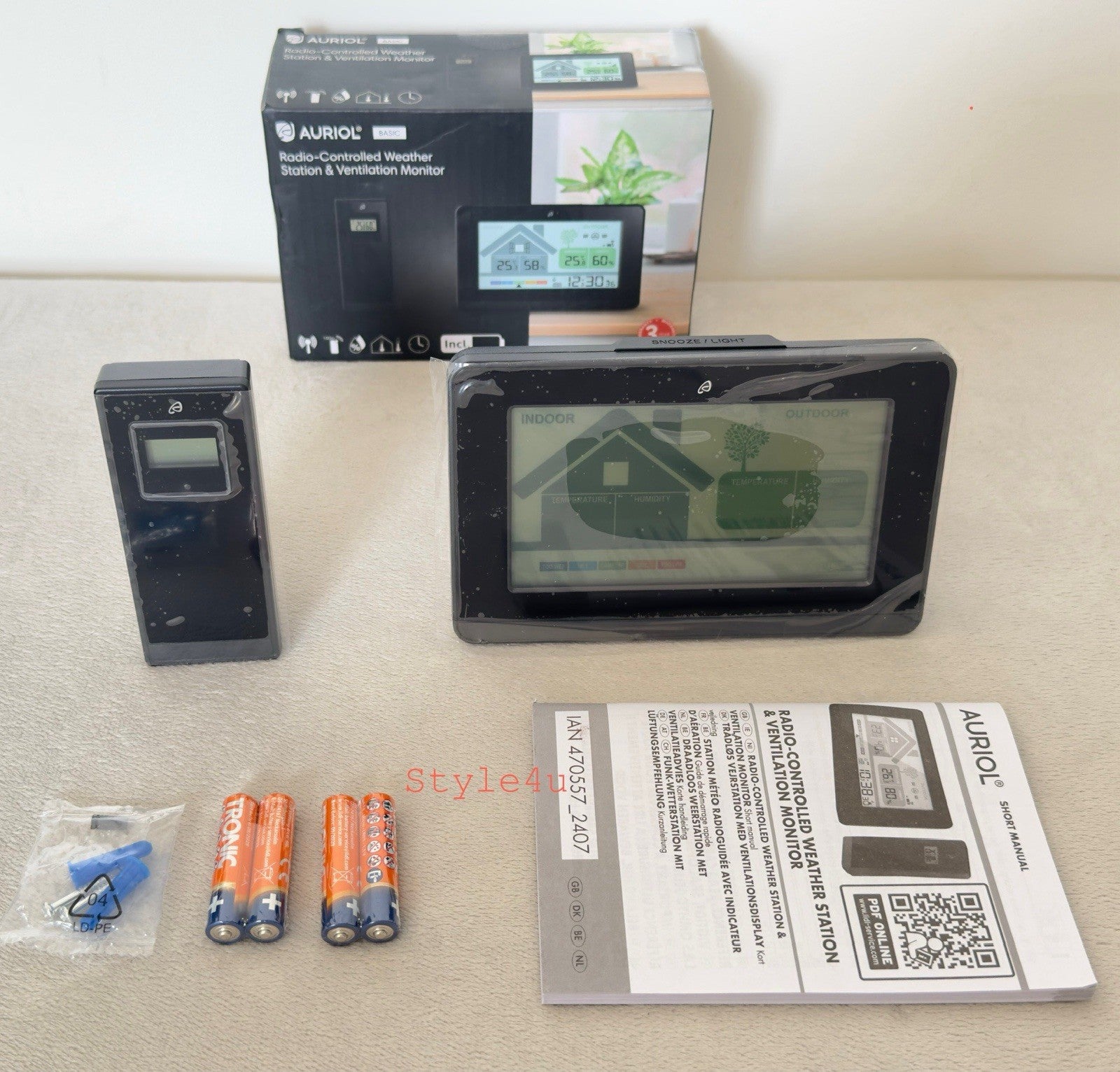 Estación Meteorológica Y Monitor De Ventilación Radiocontrolados Auriol