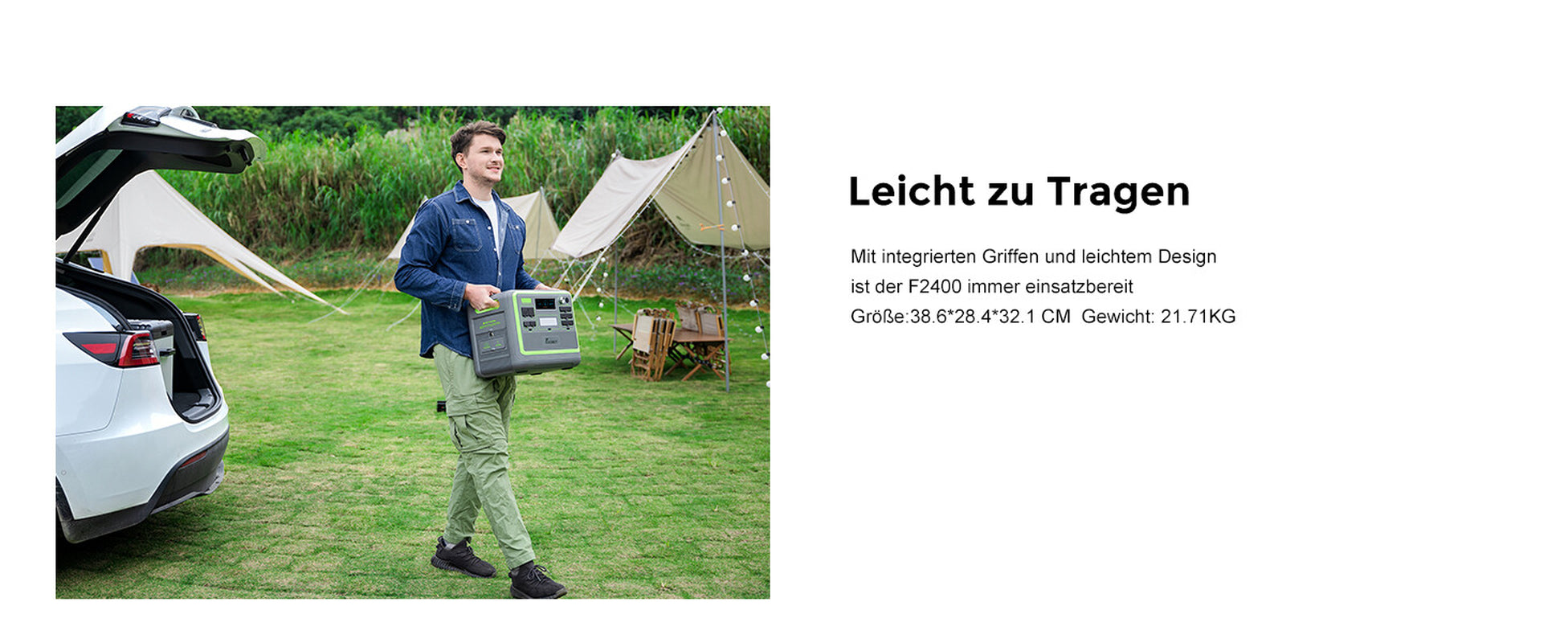 Fossibot Portátil Reino Unido-Powerstation F2400 2048Wh 2400W 4800Wpeak Generador Solar BT