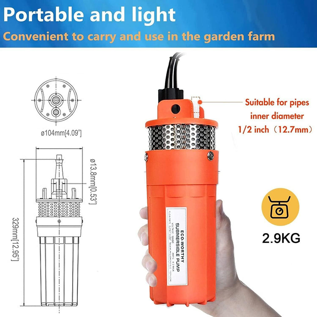 Kit Bomba De Agua Solar 12V Panel Solar Para Granja/Jardín Riego/Drenaje