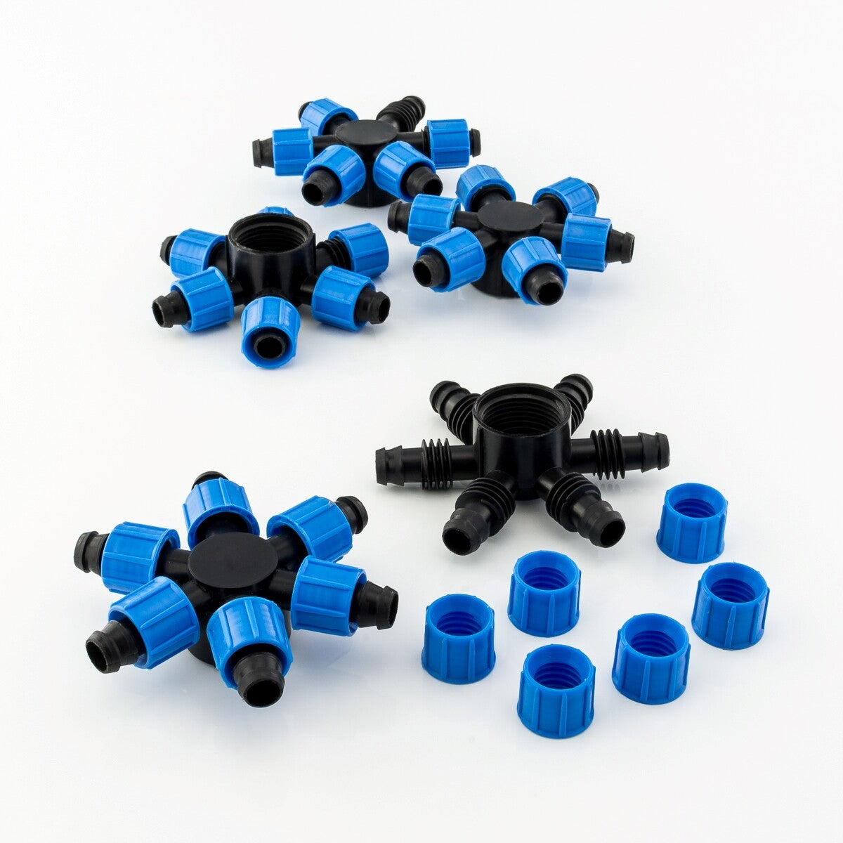 5X 6-Wege Distribuidor Manguera Pe-Verschraubu