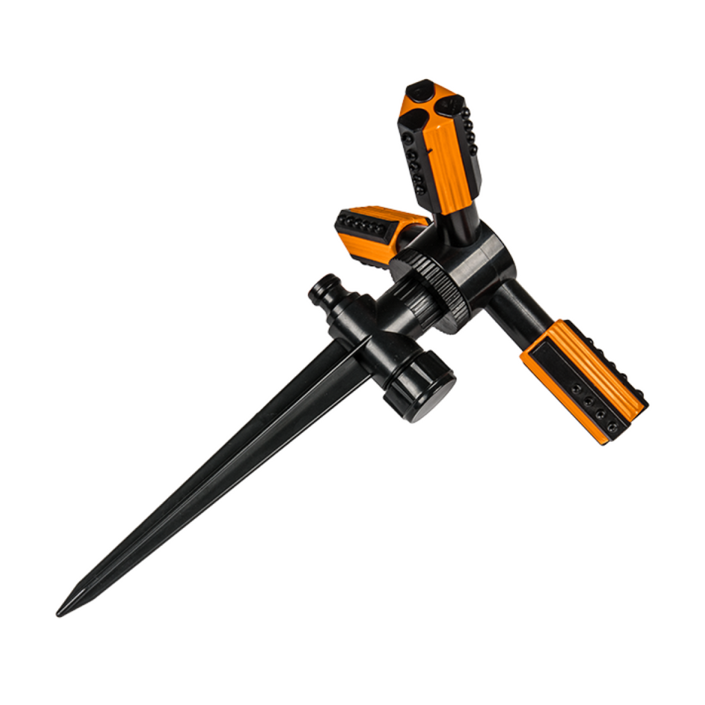 Aspersor TRIO 3 Brazo 360° Aspersor 95 M² Para Riego De Césped